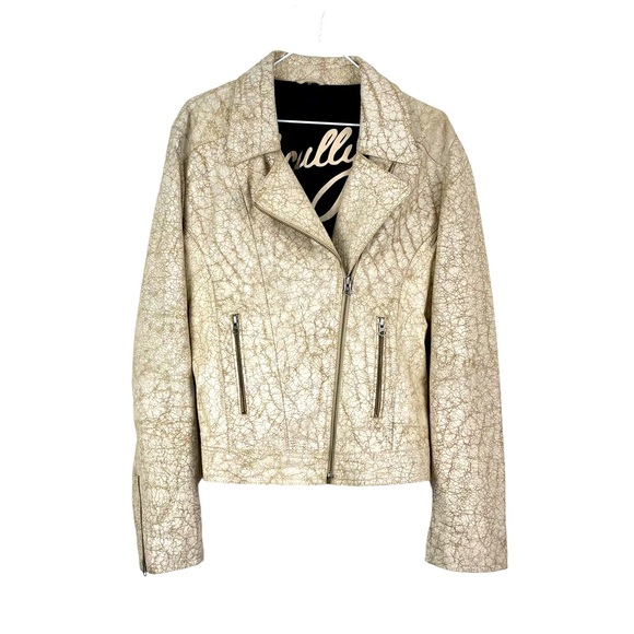Scully Jackets & Blazers - HP 🌈 SCULLY Cream White Marbled Leather Motorcycle Jacket XL